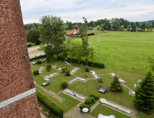 Blick auf die Mini-Golf Anlage